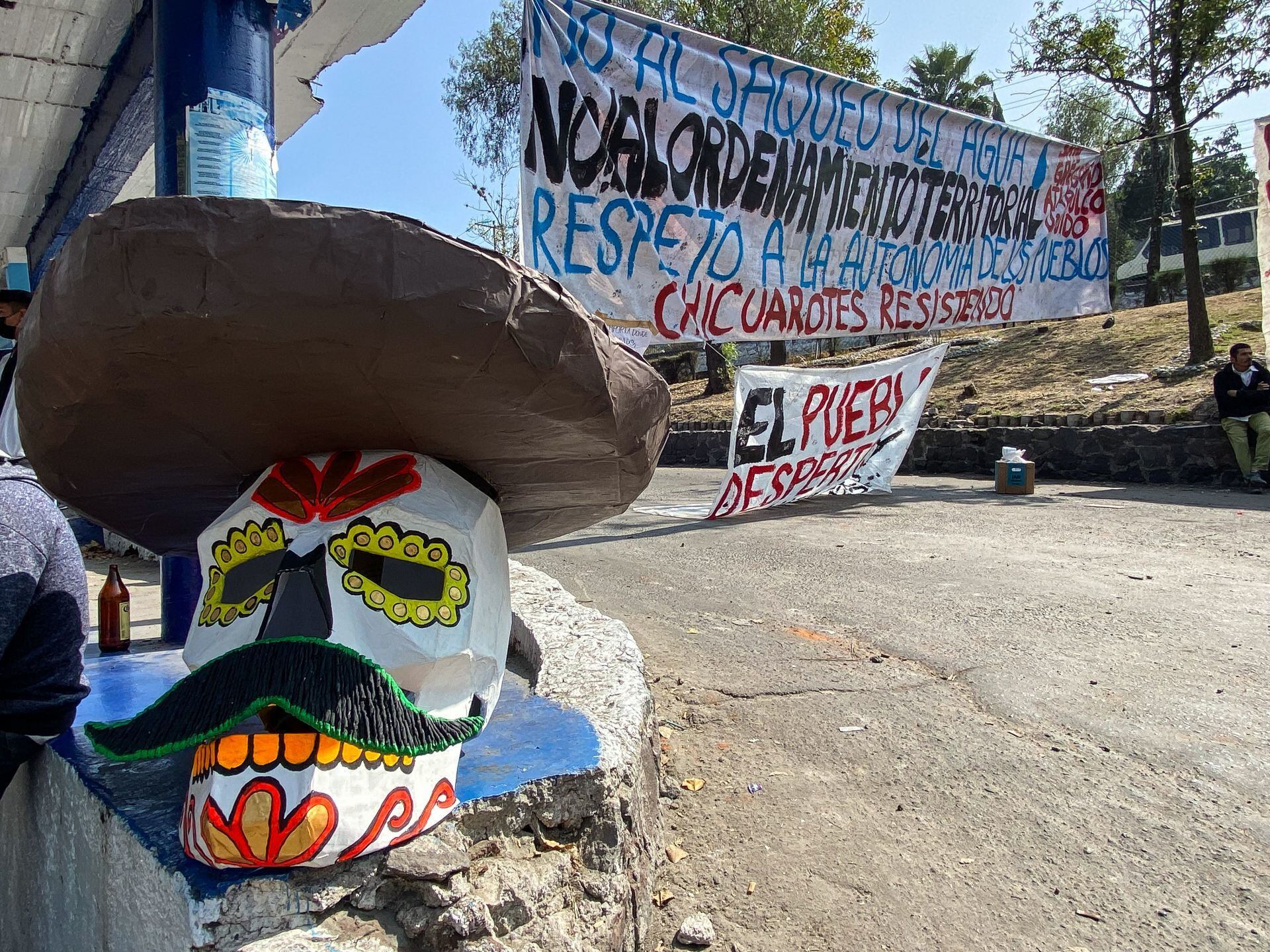 Bloqueo en San Gregorio Atlapulco, Xochimilco