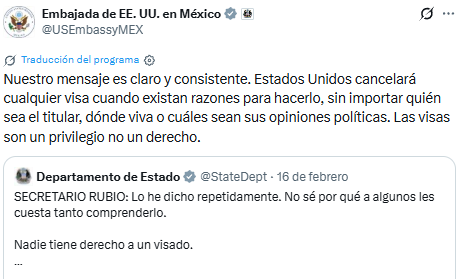 “La visa es un privilegio, no un derecho”: el mensaje de la Embajada de Estados Unidos