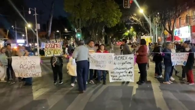 Vecinos bloquean tramo por falta de agua en Coyoacán