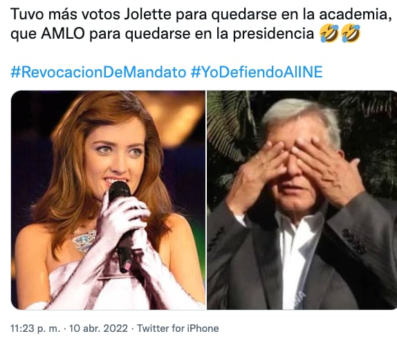 Meme de Jolette y la consulta ciudadana