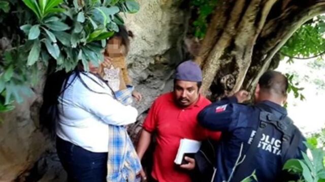 Niña reportada como desaparecida es encontrada al interior de una cueva