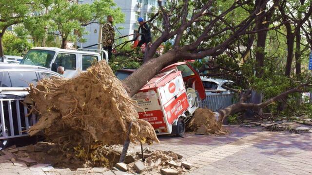 Fuertes rachas de viento en Pekín, China