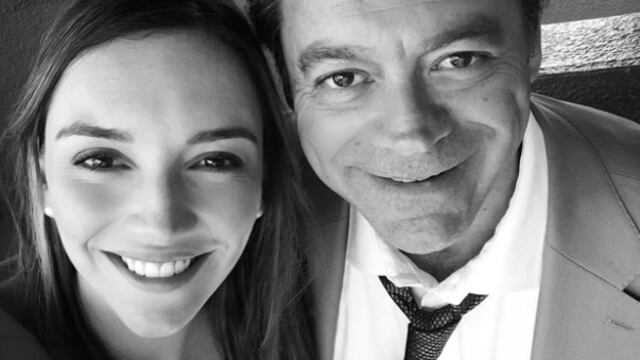 Regina Blandón junto a su padre Roberto