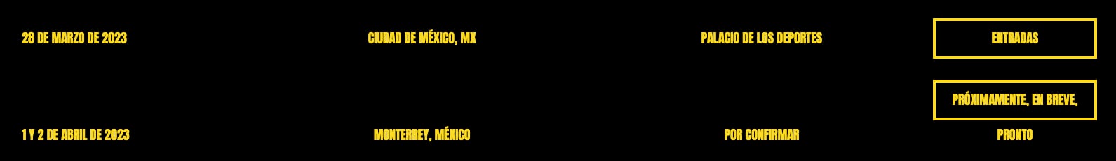 Fechas de Blink-182 en México