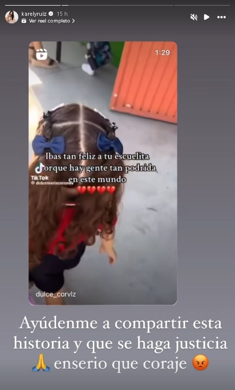 Karely Ruiz externa su apoyo a la mamá de Kim, niña víctima de abuso sexual infantil.