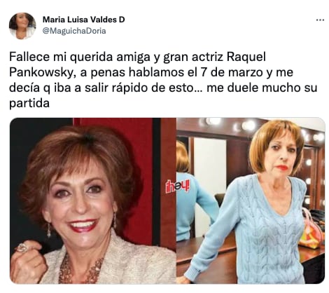 Muere Raquel Pankowsky