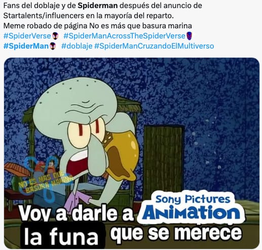 Memes aman y odian a JuanSGuarnizo por estar en el doblaje de Spider-Man: Across the Spider-Verse