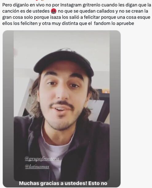 Memes funan a Grupo Frontera por no dar créditos a Morat al ganar en los Latin American Awards