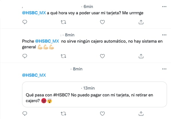 Quejas de usuarios de HSBC