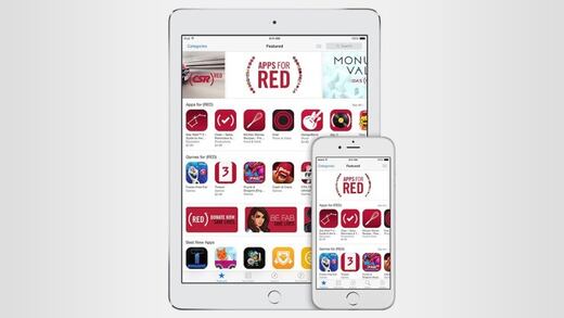 La App Store de Apple se pinta de rojo para combatir el SIDA