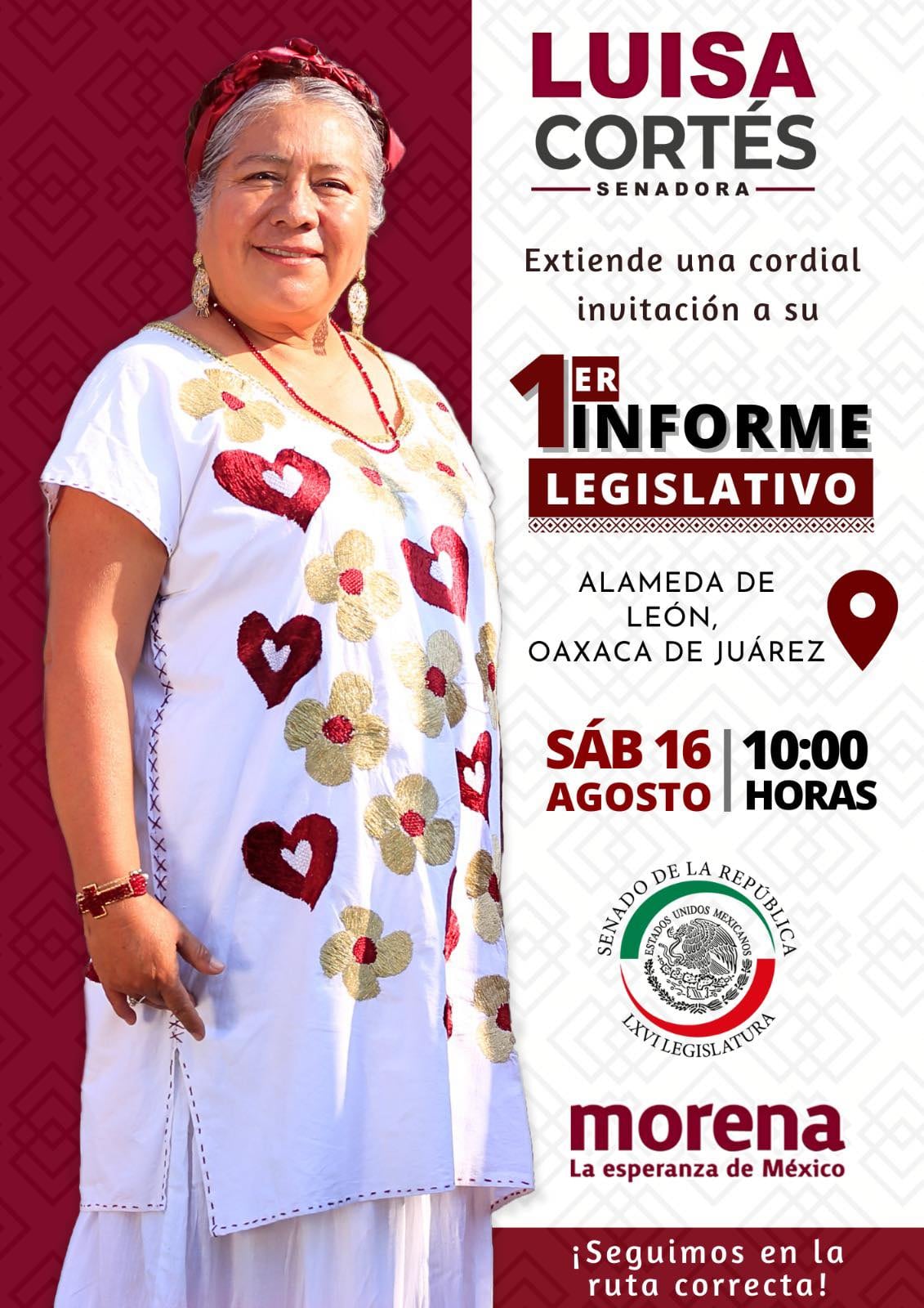 Luisa Cortés García, senadora de Morena