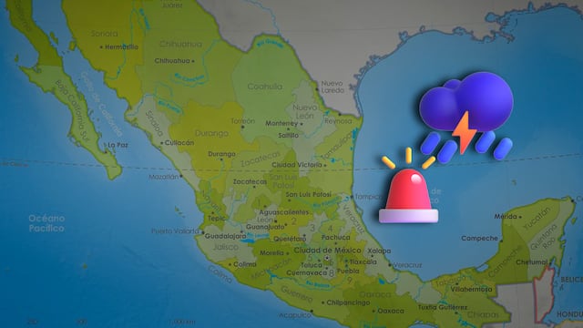 Los 8 estados con pronóstico de lluvias muy fuertes por el temporal