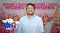 López Beltrán da la bienvenida a Claudia Sheinbaum durante su visita a Tabasco