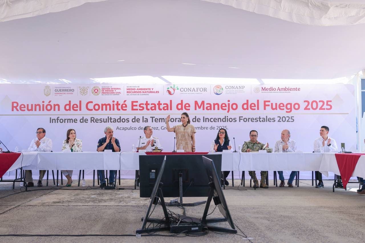Evelyn Salgado encabeza Comité Estatal de Manejo del Fuego 2025 y destaca reducción de incendios.