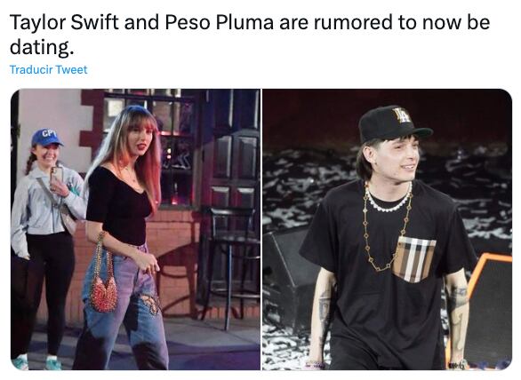 ¿Peso Pluma y Taylor Swift andan? Los memes se desatan ante la teoría