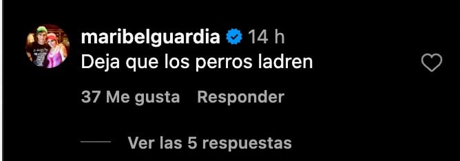 Maribel Guardia reacciona a que Marco Chacón mostrara su título.