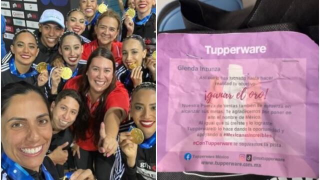 Nadadoras mexicanas reciben regalo de Tupperware