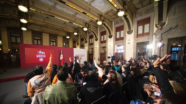 Aspecto de la mañanera de este 11 de octubre