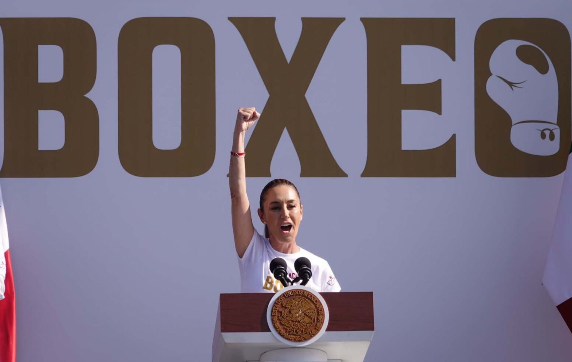 Las mejores fotos de la Clase Nacional de Box en el Zócalo CDMX con Claudia Sheinbaum y Clara Brugada