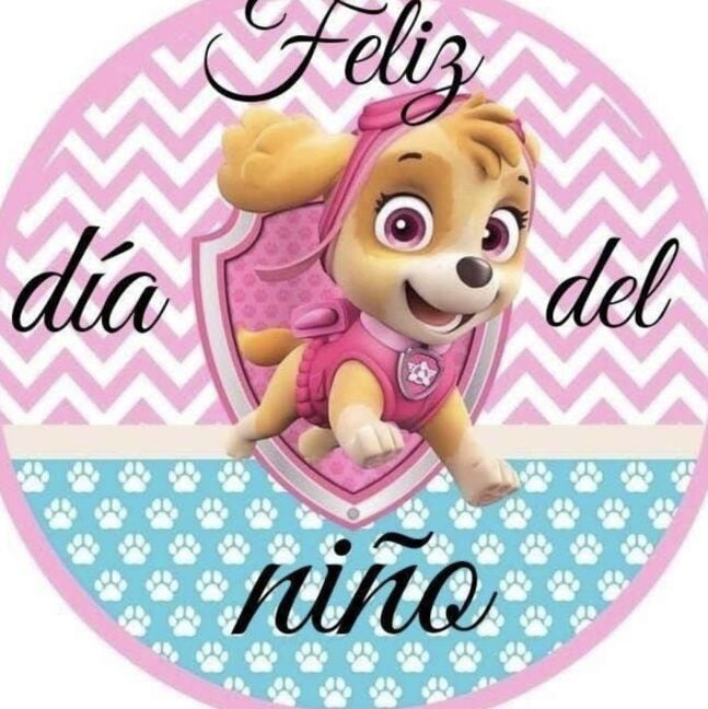 Tarjeta de Paw Patrol para el Día del Niño de Skye