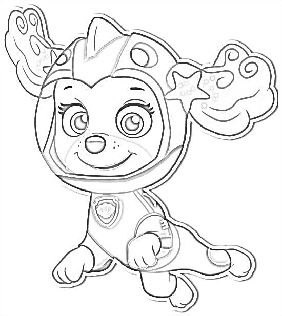 Dibujo de Coral de Paw Patrol