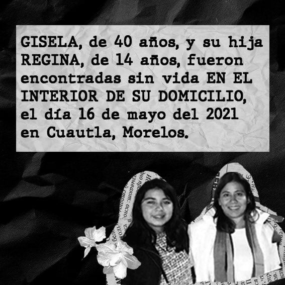 Denuncia sobre los feminicidios de madre e hija