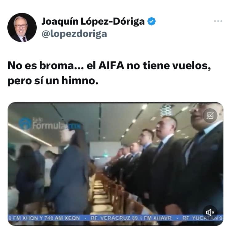 Meme por el himno del AIFA