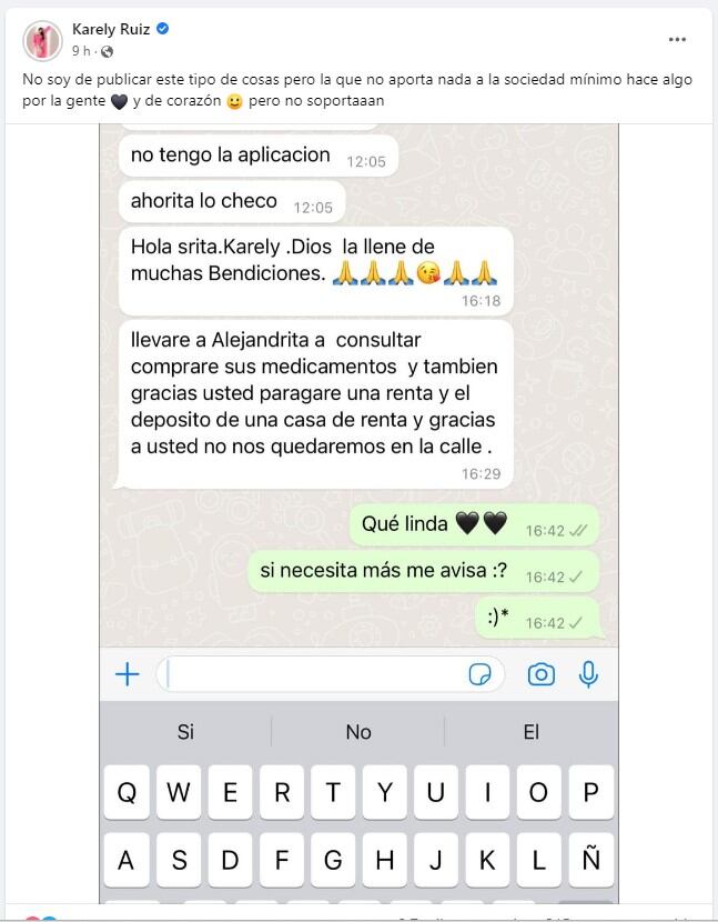 Publicación de Karely Ruiz