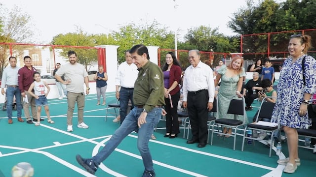 El Gobierno de Escobedo inauguró dos nuevas canchas deportivas como parte del programa Mundial Social 2026.