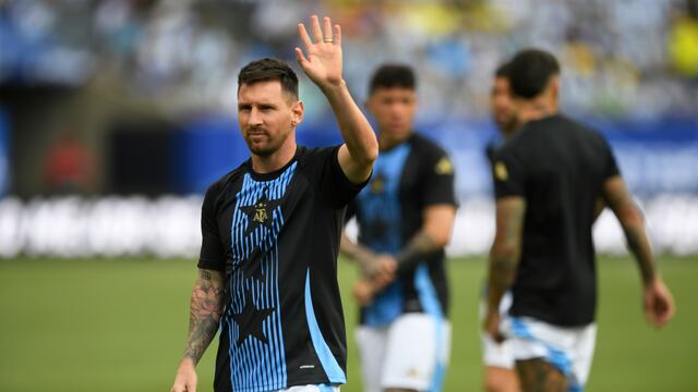 Lionel Messi con Argentina previo a la Copa América.