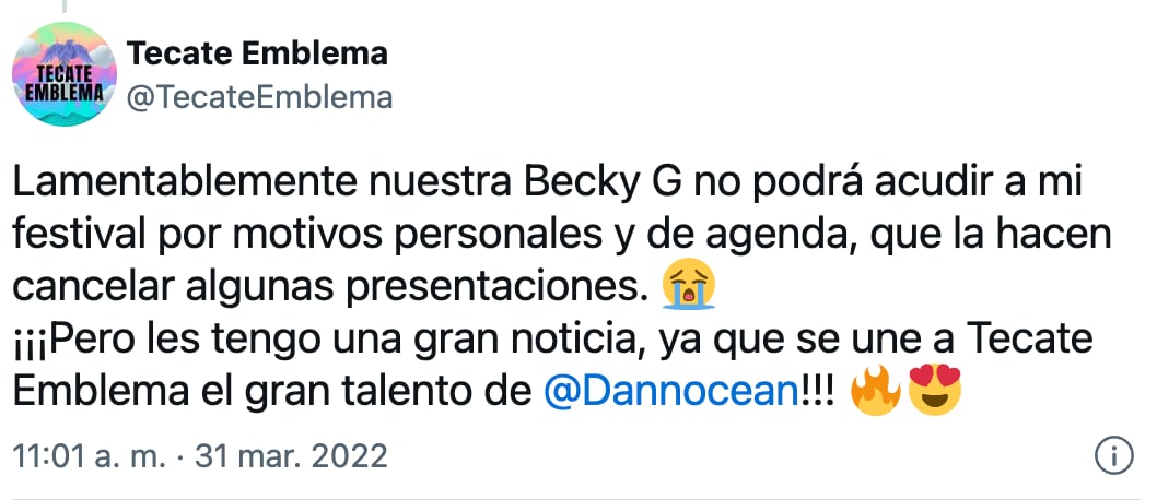 Karol G no estará en el Tecate Emblema
