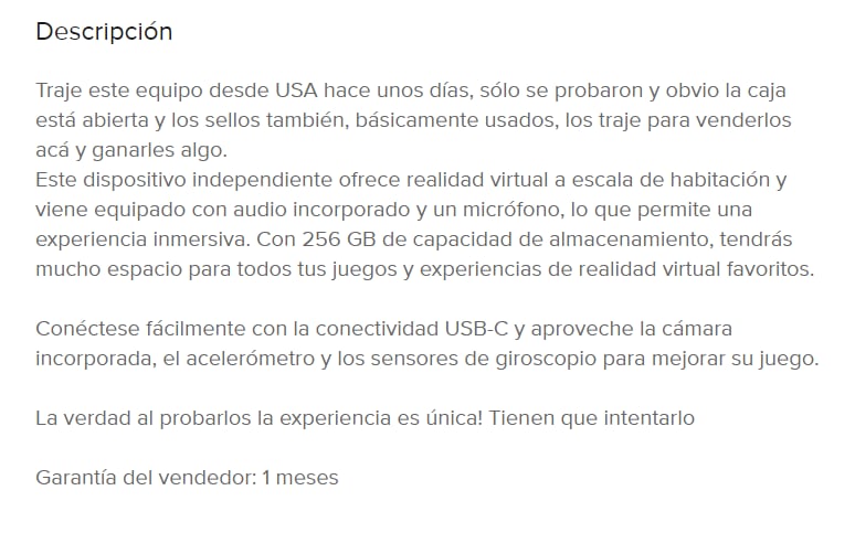 Apple Vision Pro de reventa en Mercado Libre