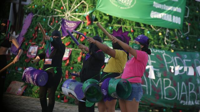 Protesta en Quintana Roo por el aborto legal