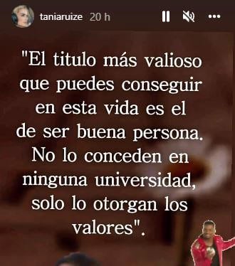 Tania Ruiz manda mensaje a Cynthia Klitbo.