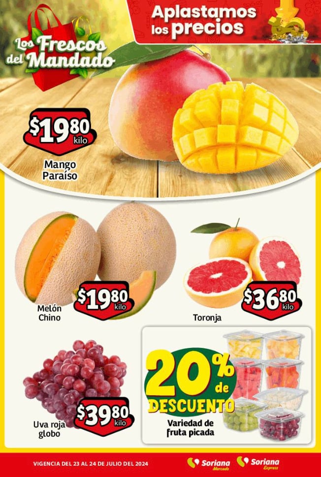 Aprovecha las mejores promociones en Soriana Mercado hoy 24 de julio 2024