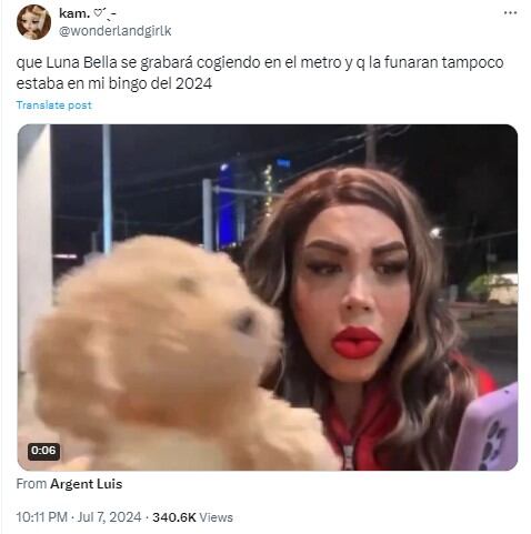 Memes de Luna Bella por su video de contenido sexual en Metro CDMX