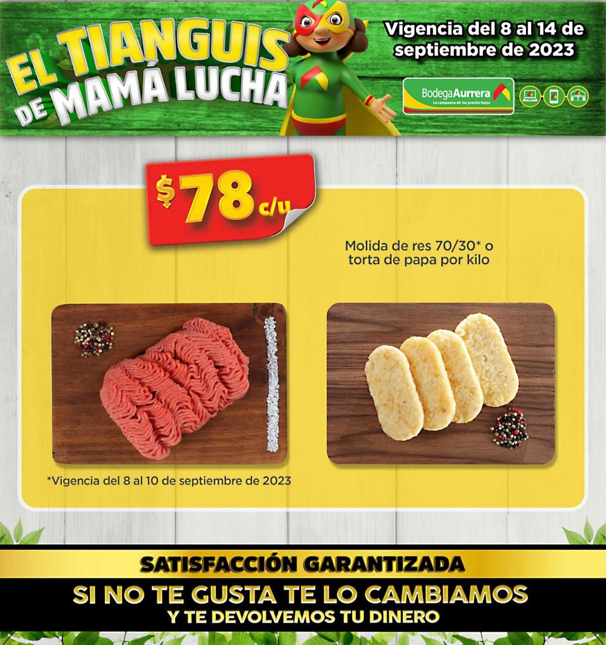 Tianguis Bodega Aurrerá frutas y verduras al 14 de septiembre: Folleto