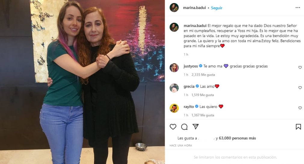 Mamá de YosStop celebra su cumpleaños en compañía de su hija