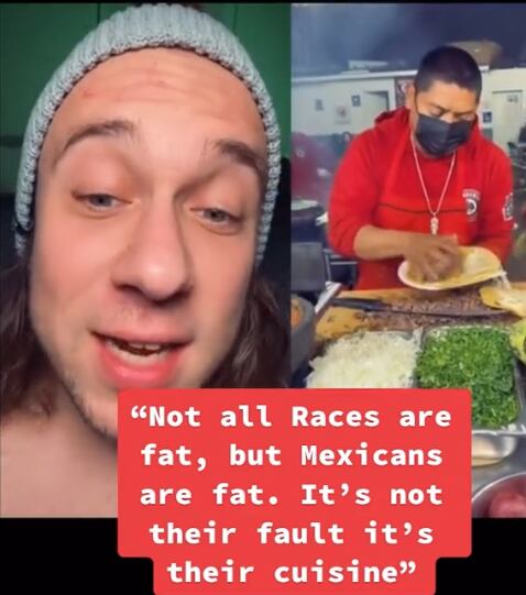 TikTok de extranjero que llama gordos a los mexicanos