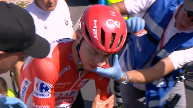 Tadej Pogačar abandona La Vuelta a España tras brutal caída en la Etapa 8