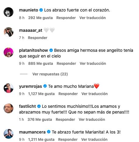 Famosos muestran apoyo a Mariana Echeverría y Óscar Jiménez por la muerte de su bebé.