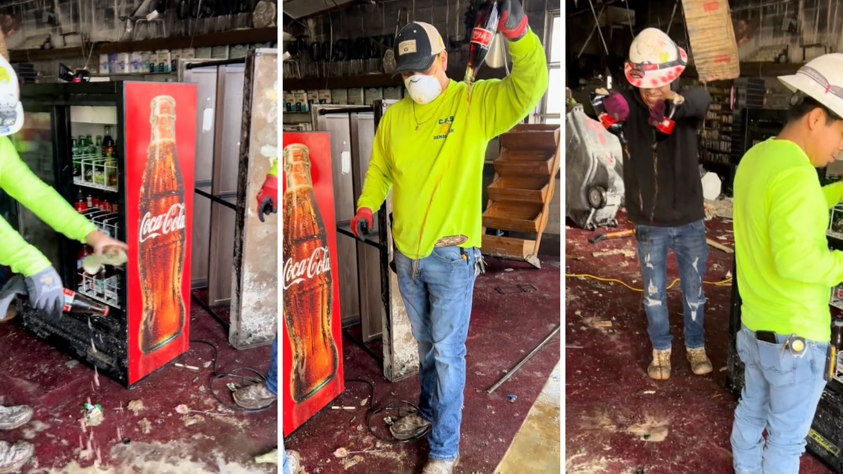 Trabajadores se suman al boicot Coca Cola desechando sus refrescos en Atlanta, Estados Unidos