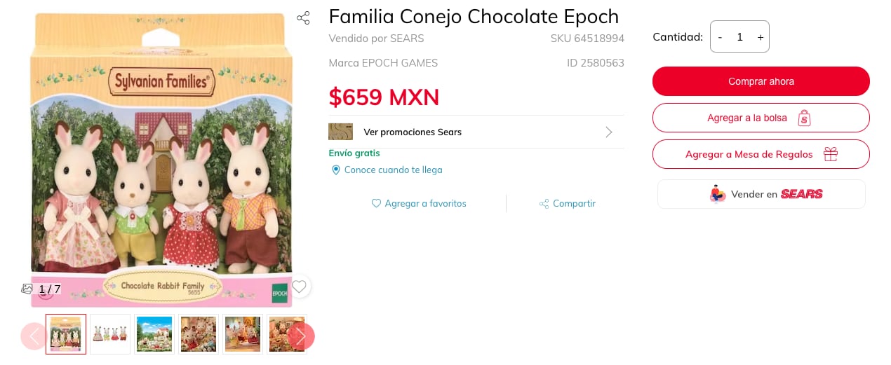 Ternurines de Sylvanian Families en Sears