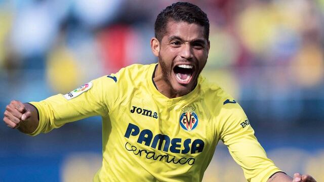 Jona celebra gol con Villarreal.