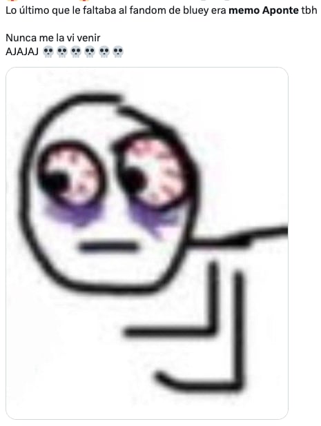 Memes funan a Memo Aponte por su cosplay de Bluey