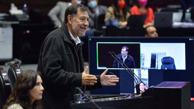 Gerardo Fernández Noroña, diputado del PT, durante su intervención en la sesión ordinaria de la Cámara de Diputados.