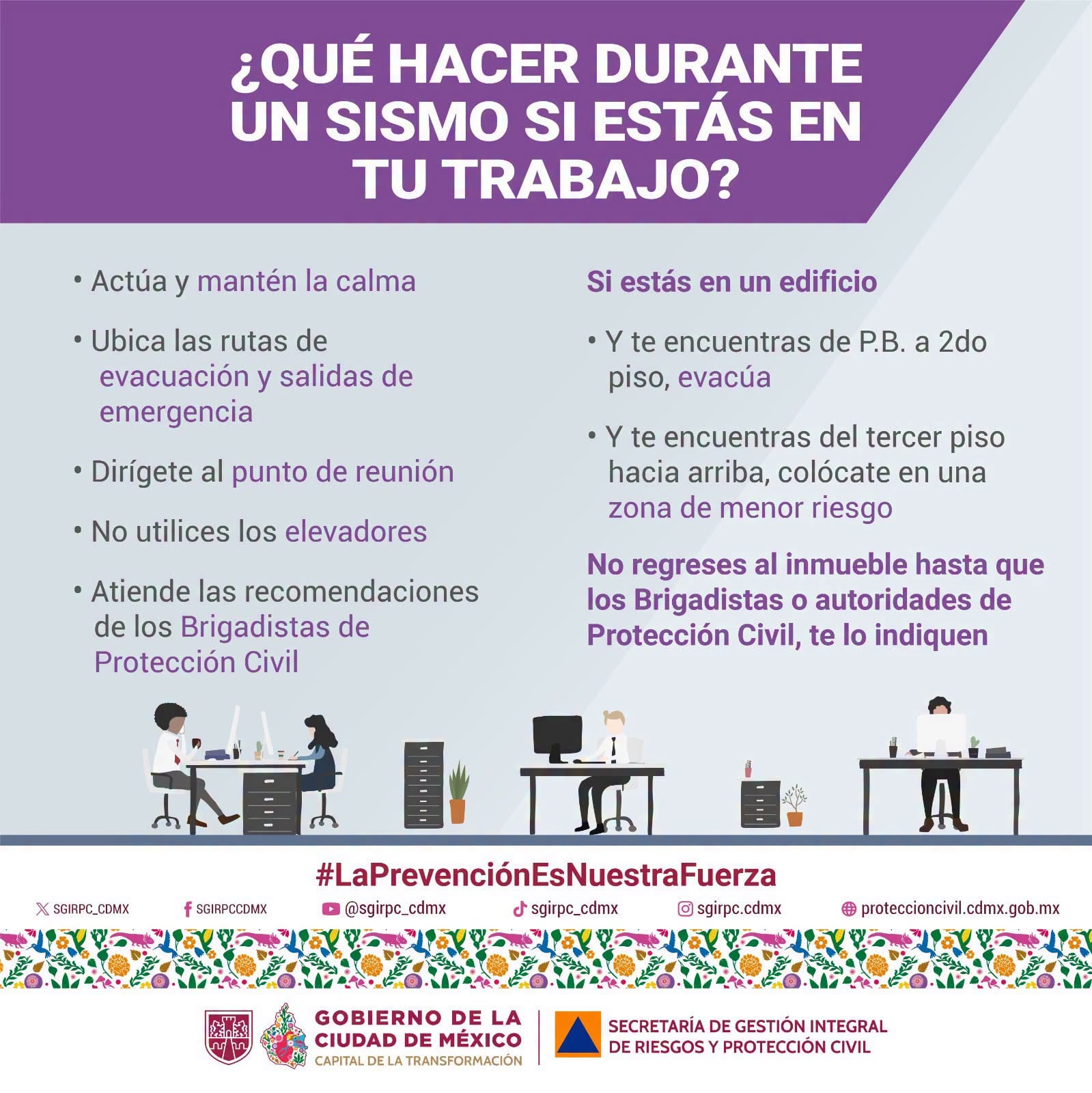Simulacro Nacional 19 de septiembre en CDMX