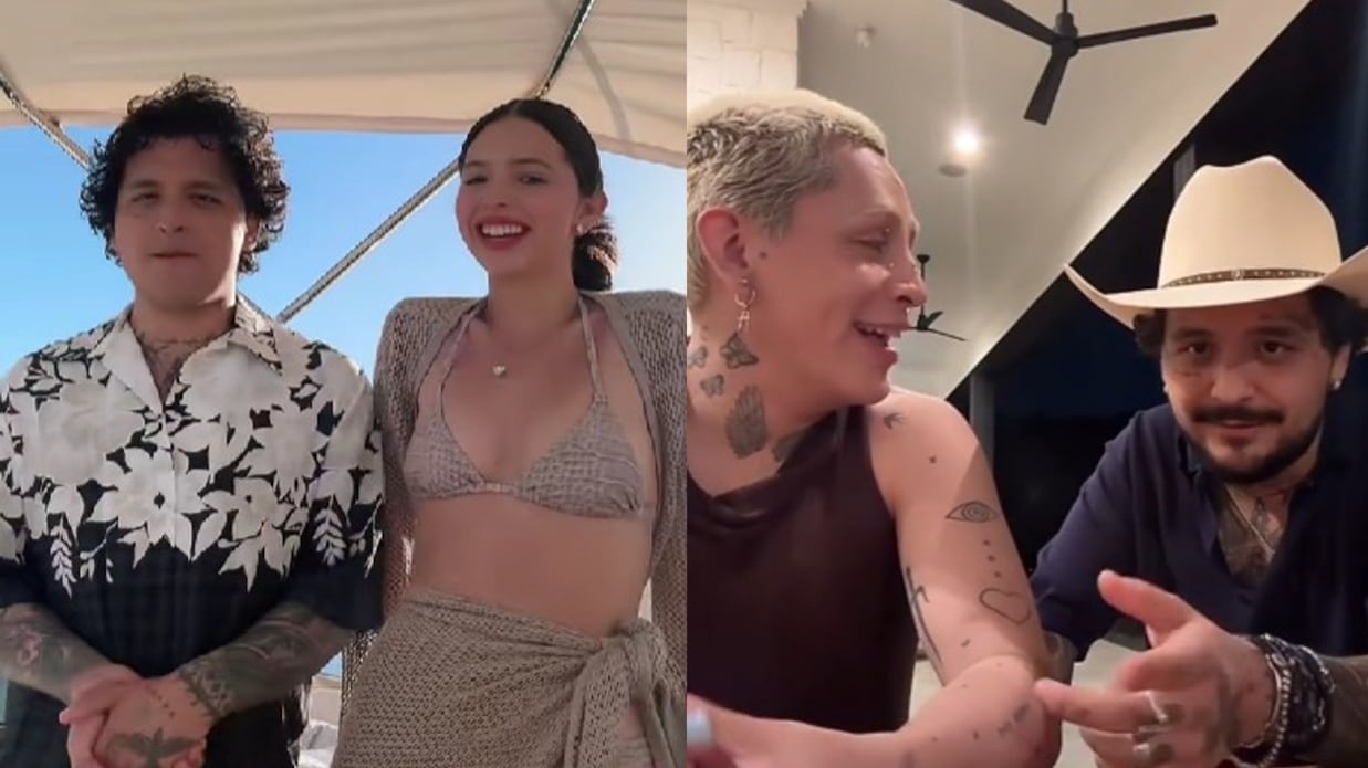 Ángela Aguilar pone a bailar a Christian Nodal para TikTok, pero con Kunno se veía más feliz