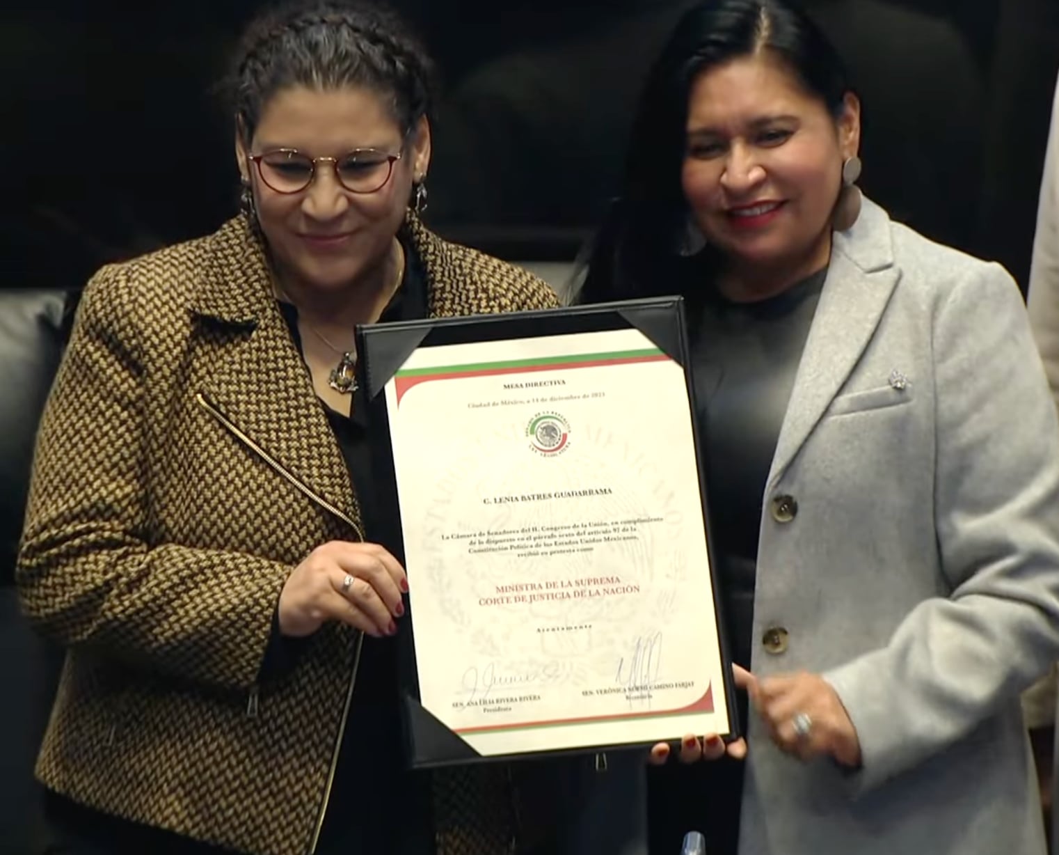 Lenia Batres Guadarrama toma de protesta como nueva ministra de la SCJN