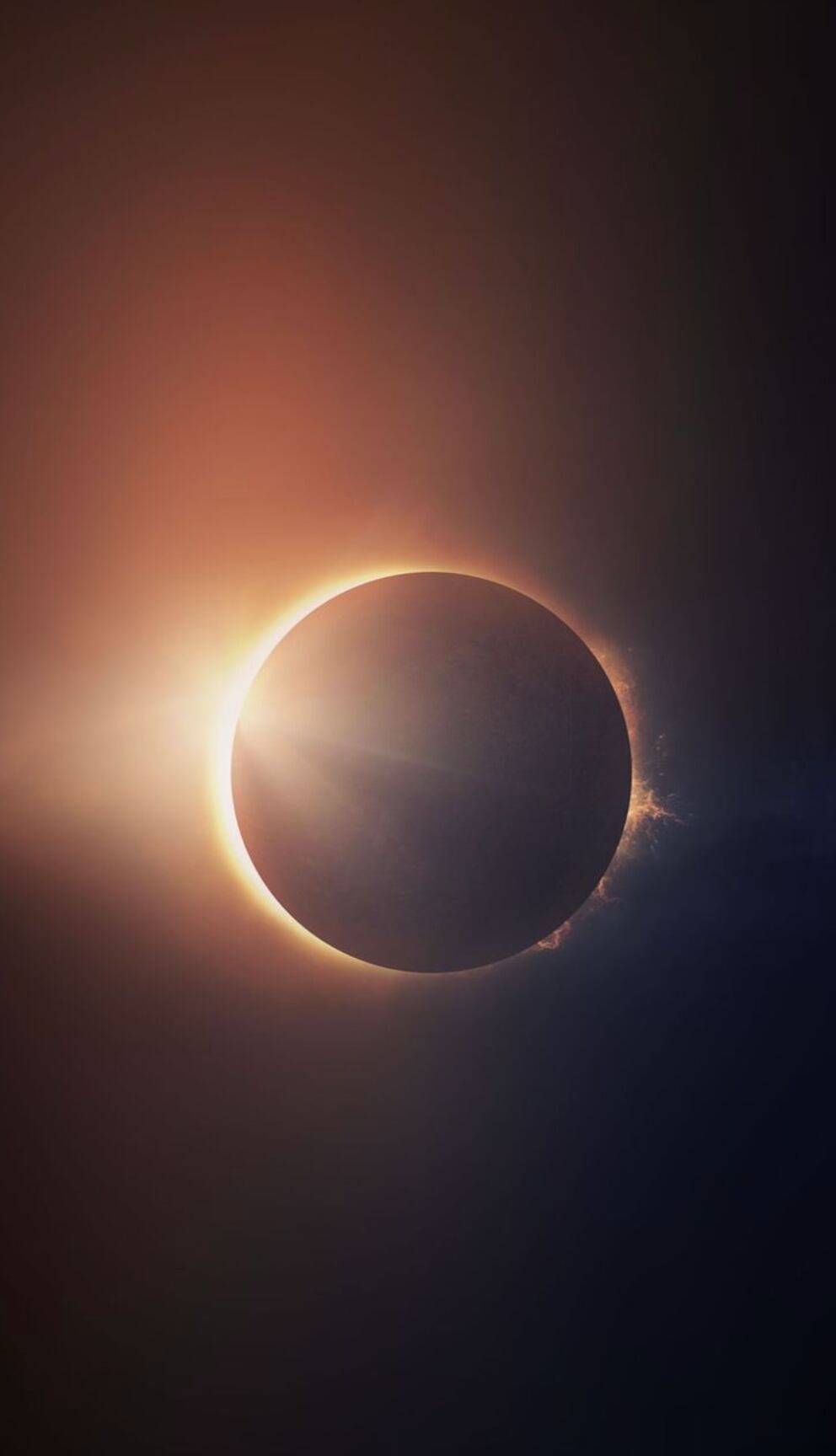Fondo de pantalla de eclipse solar cercano